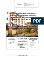 Control de Calidad Interno Seccion Hematologia y Coagulacion