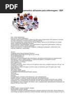 Lista de Medicamentos Utilizados Pela Enfermagem