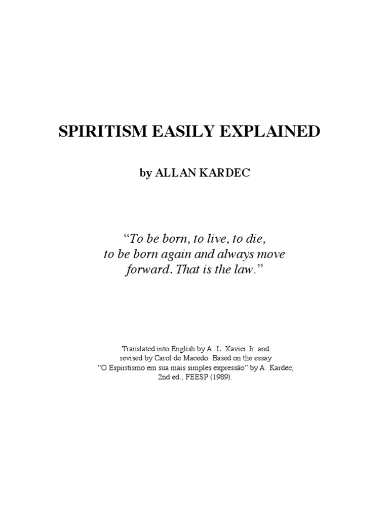 Spiritism Easily Explained Allan Kardec Pdf