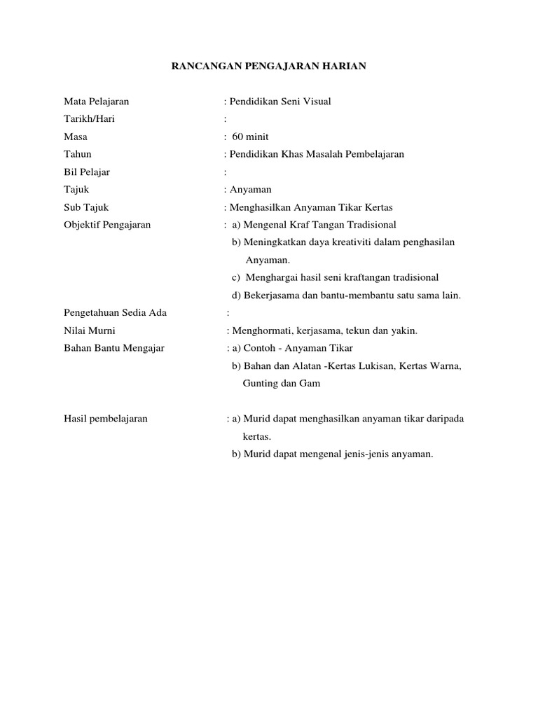 Rph Anyaman Pdf