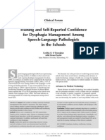Dysphagia Capacitación y diagnóstico referido de confianza para la Gestión de la disfagia entre patólogos del habla y el lenguaje en las escuelas