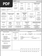 Bmat Physics Formula Sheet Inverse