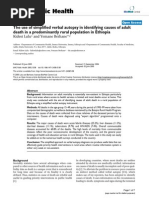 Verbal Autopsy in Adults