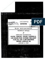 TM 9-1727B Engine Cooling, Engine Electrical and Engine Fuel Systems For Light Tank M5, Etc 1943