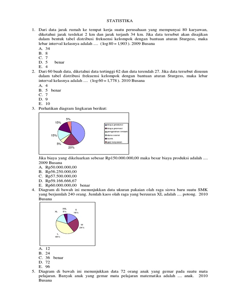 21 Soal Statistika1