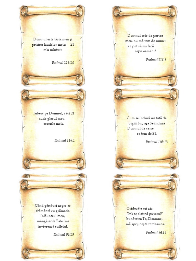 Set Versete de Incurajare Extrase Din Biblie