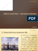DCO0315 - Direito Societário - Sociedades Anônimas - José Alexandre Tavares Guerreiro - 2013-05-07 - Ana Carolina Devito Dearo