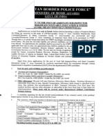 ITBPF - Recruitment to the Post of Asst Sub-Inspector, Head Constable