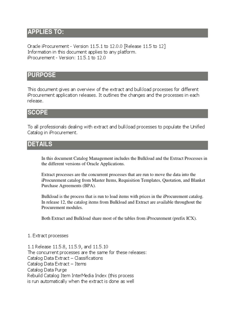Iprocurement Catalog Management | PDF | Procurement | Databases