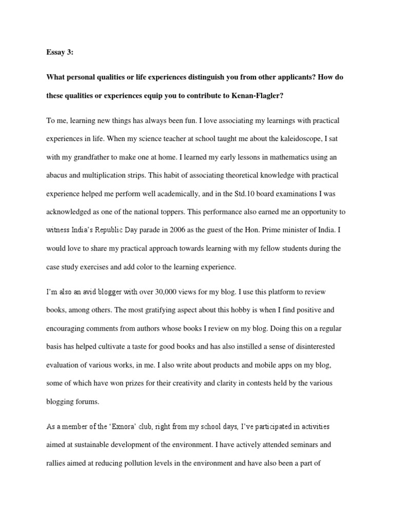 unc essay example