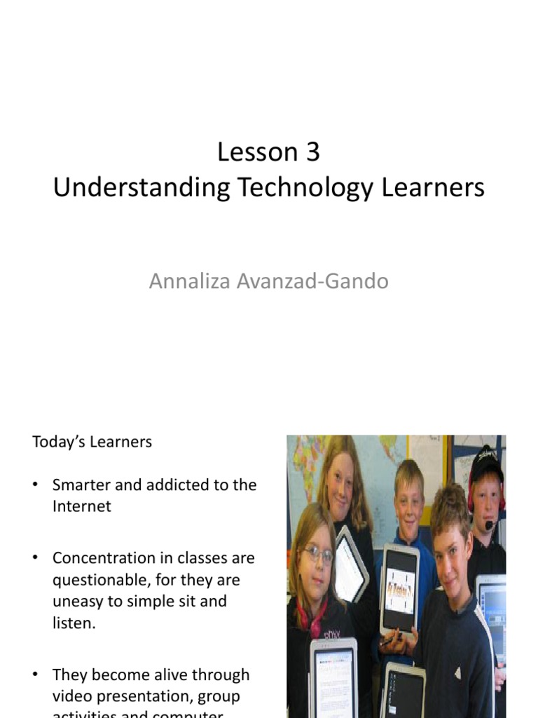 Understanding Today's Technology Learners | PDF | Computers