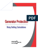 Generator Protection Relay Setting Calculation