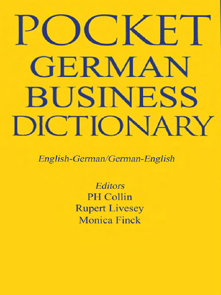pocket english german dictionary.pdf Grammatical Gender Business