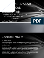 Sejarah, Konsep Pendidikan Kesehatan Dan Konsep Perilaku Kesehatan