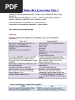 SAP ABAP Interview Questions Part 1