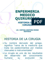 Historia de la cirugía y evolución de la enfermería quirúrgica