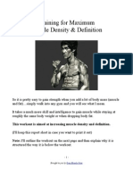 Sample Muscle Density Work Out
