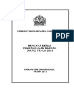 Download RKPD Kab Gunungkidul 2013 by Faturokhman Eka Nugraha SN209790575 doc pdf