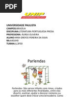 Modelo slides Tradição oral - Aluna Yara Greck.