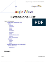 Google Wave Extension List