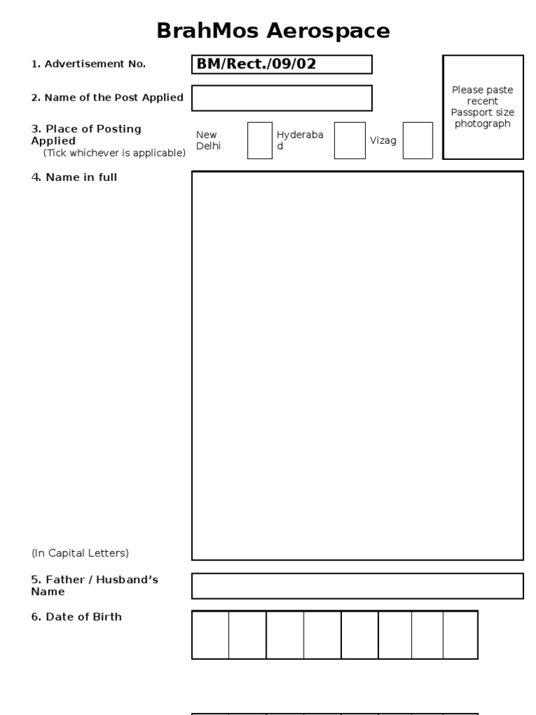 Application Format New | PDF