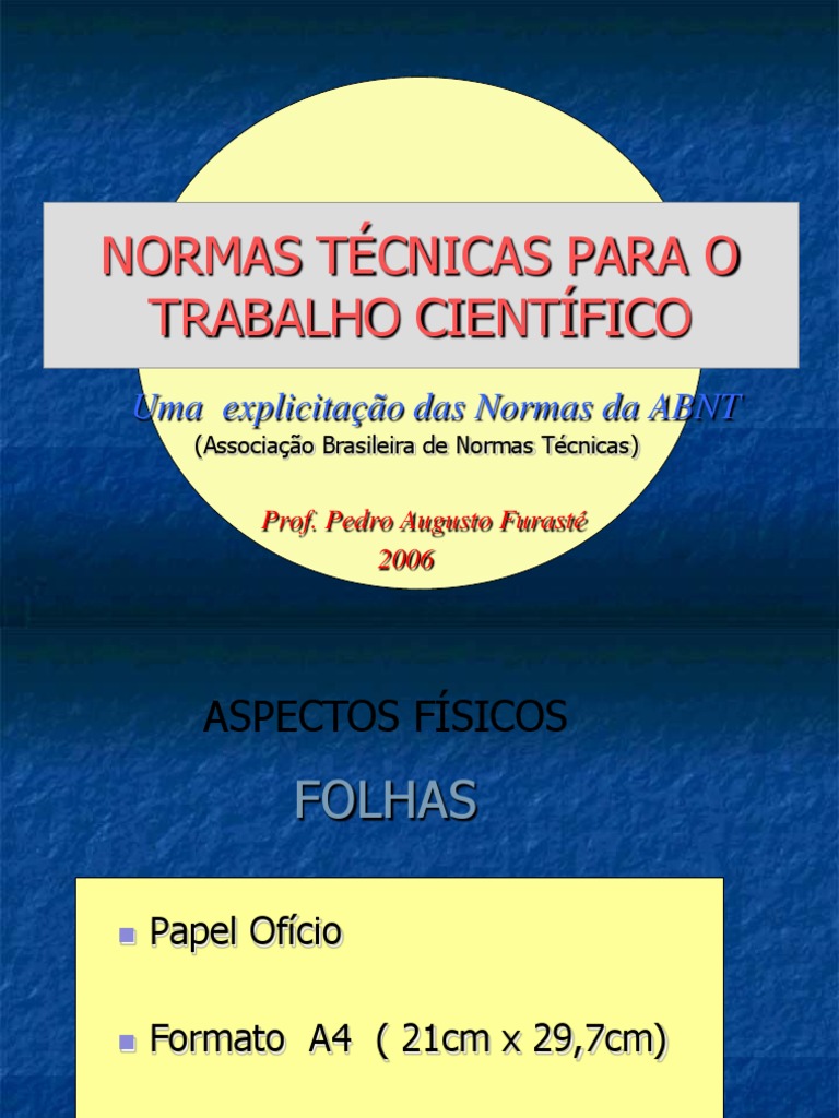 Normas ABNT para Trabalhos Científicos | PDF | Citação | Escrita
