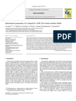 Mechanical properties of forged Fe–25Al–2Ta steam turbine blade