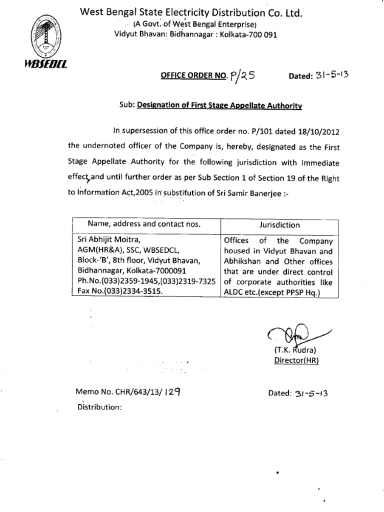 WBSEDCL RTI Internal Audit Politics Free 30 day Trial Scribd