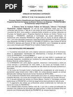 Edital n 14 Prof Pronatec _ Itaperuna