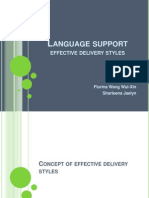Anguage Support: Effective Delivery Styles