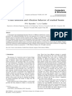 Crack Detection and Vibration Behavior of Cracked Beams: P.N. Saavedra, L.A. Cuiti No