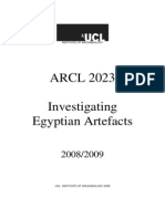 ARCL 2023 Investigating Egyptian Artefacts: Institute of Archaeology
