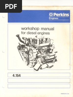 Perkins 4 154 Shop Manual Horsepower Cylinder Engine