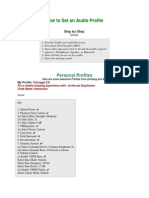 How To Set An Audio Profile V4A FX