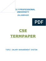 Term Paper Salary Management System