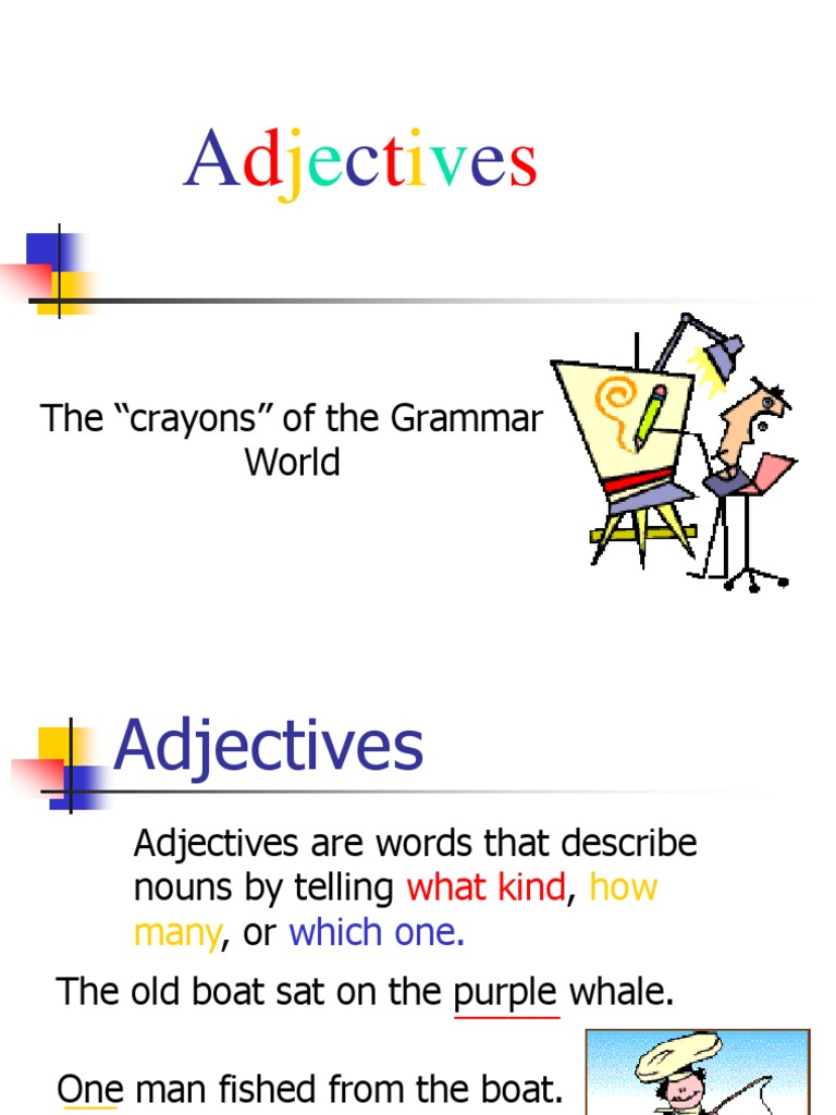 The "Crayons" of The Grammar World PDF Adjective Noun