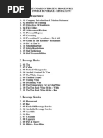 Manual For Food Beverage Service Tableware Restaurants