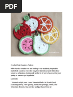 Crochet Fruit Coasters Pattern