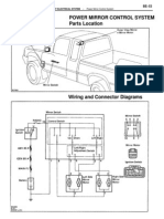 Power Mirror Control System Parts Location