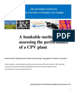 A bankable method of assessing the performance of a CPV plant