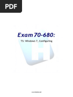 Exam 70-680:: TS: Windows 7, Configuring