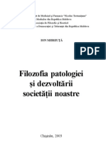 Filozofia Patologiei Si Dezvoltarii Societatii Noastre