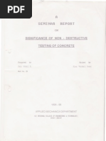 Download A Seminar Report on Significance of Non-Destructive Testing of Concrete by Nikhil SN20986823 doc pdf
