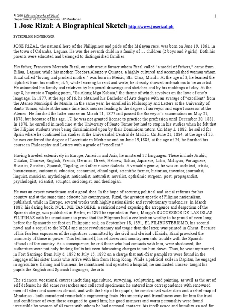 Biographical sketch example for students image