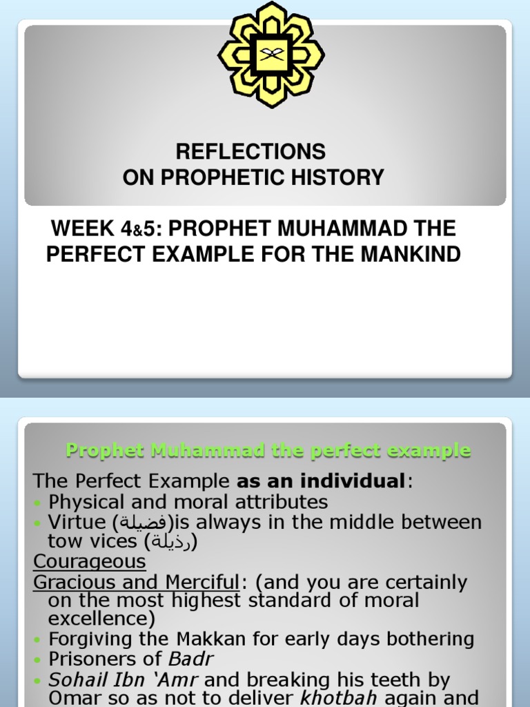 Muhammad The Perfect Example | PDF | Muhammad | Medieval Islam