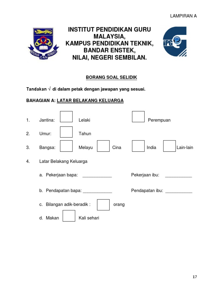 Surat Kebenaran Soal Selidik