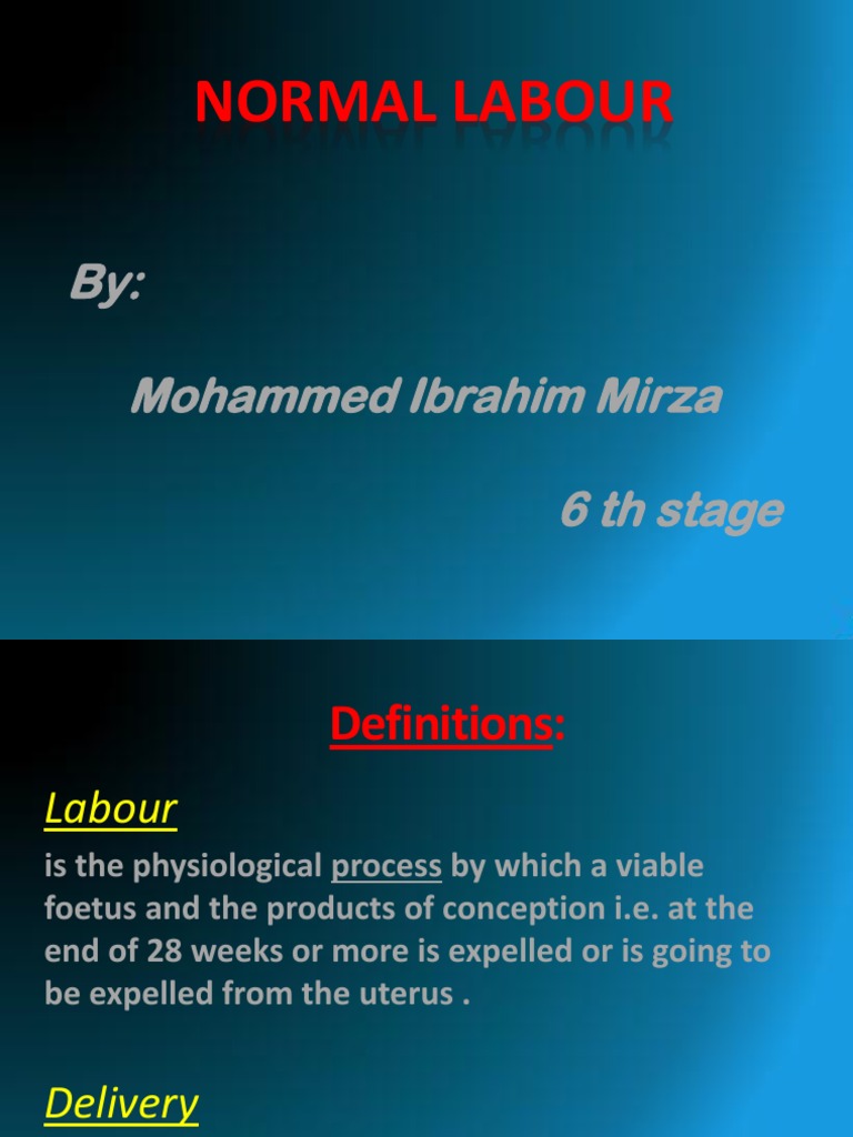 Normal Labour | PDF