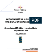 Investigacion Sobre El Uso de Bicicletas en La Ciudad de Sevilla y Demanda de Los Usuarios