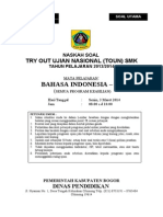 Bahasa Indonesia - E1: Try Out Ujian Nasional (Toun) SMK