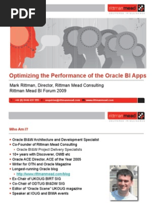 Mark Rittman Optimizing Biapps Database Index Oracle